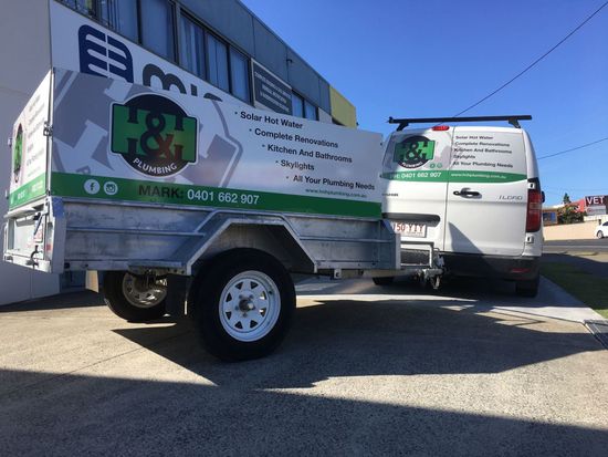 H&H Plumbing Van and Trailer